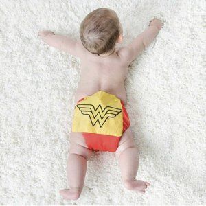 NWT Bumpkins Cloth Diaper Snap All In One Wonder Woman